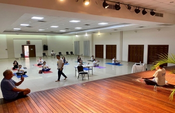 7th International Day of Yoga celebration at Sint Maarten organized by Representatives of Hon Consul and IMA